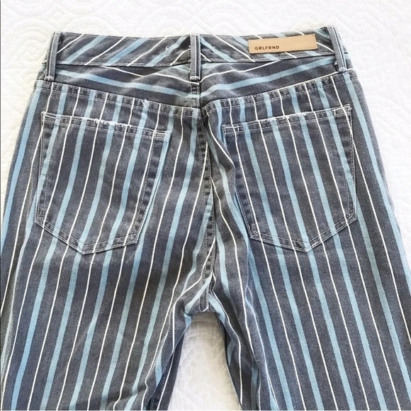 GRLFRND "Karolina" Skinny Crop Taffy Stripe Jeans - Picture 9 of 11
